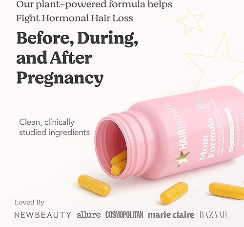 Miniatura 2 de Hairtamin MOM Suplemento multivitamínico vegano prenatal y posnatal y crecimiento del cabello, vitamina embarazo, posparto, probiótico de lactancia