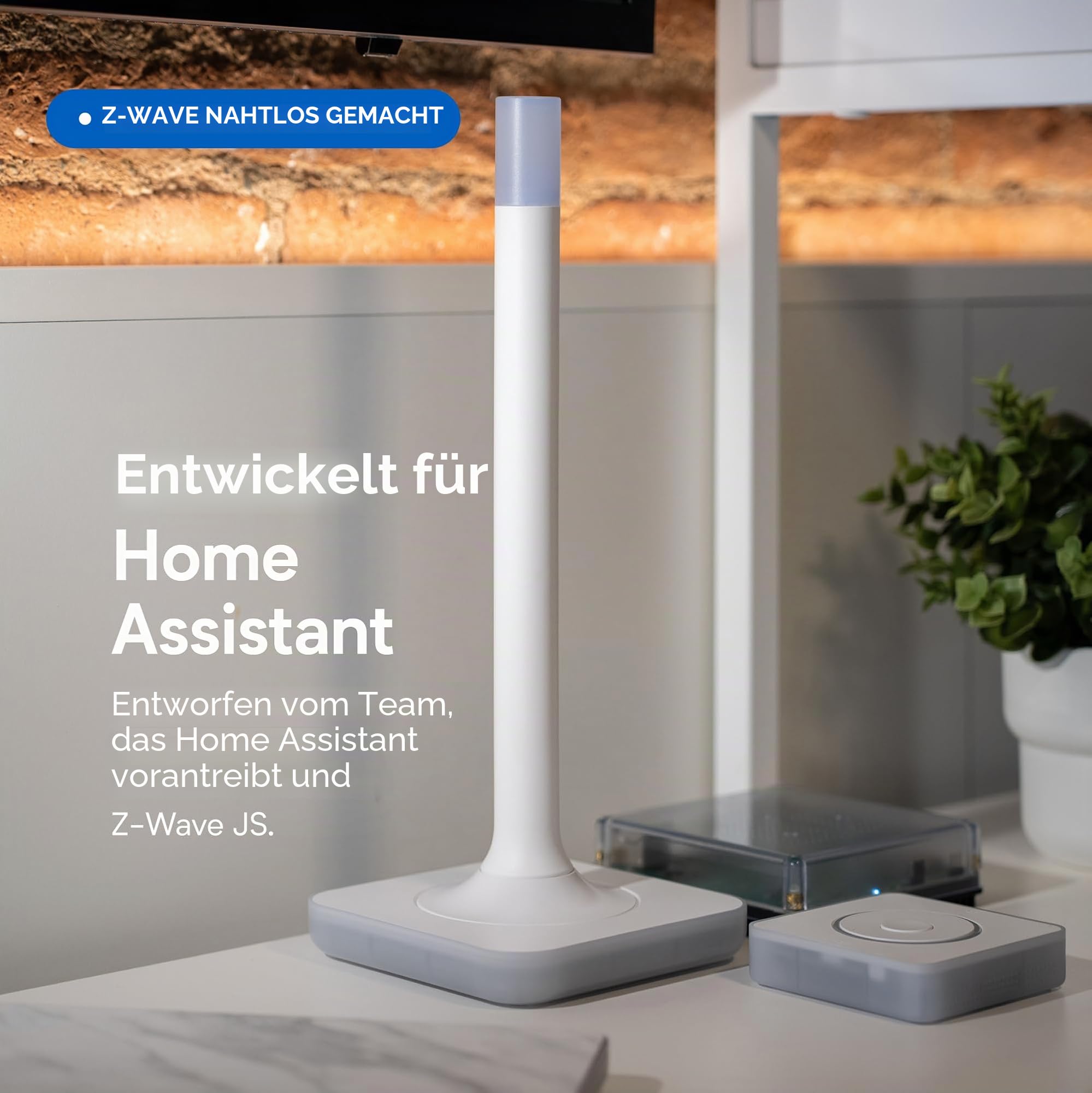 Home Assistant Connect ZWA-2 | Verbinden Sie Z-Wave Geräte mit Home Assistant | Offizielle Home Assistant Hardware, Weiss/Opulenter Garten