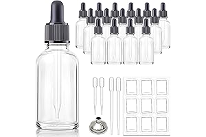 1oz Glass Dropper Bottles with Essential Oil Dropper and Funnel for Tinctures,...