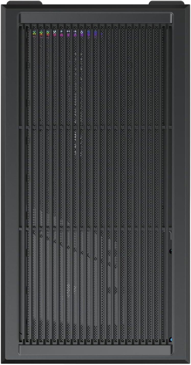 1STPLAYER GM7 ATX PC Case for Gaming, Mid Tower Computer Case with 4 Preinstalled ARGB PWM Fans, Tempered Glass, Black