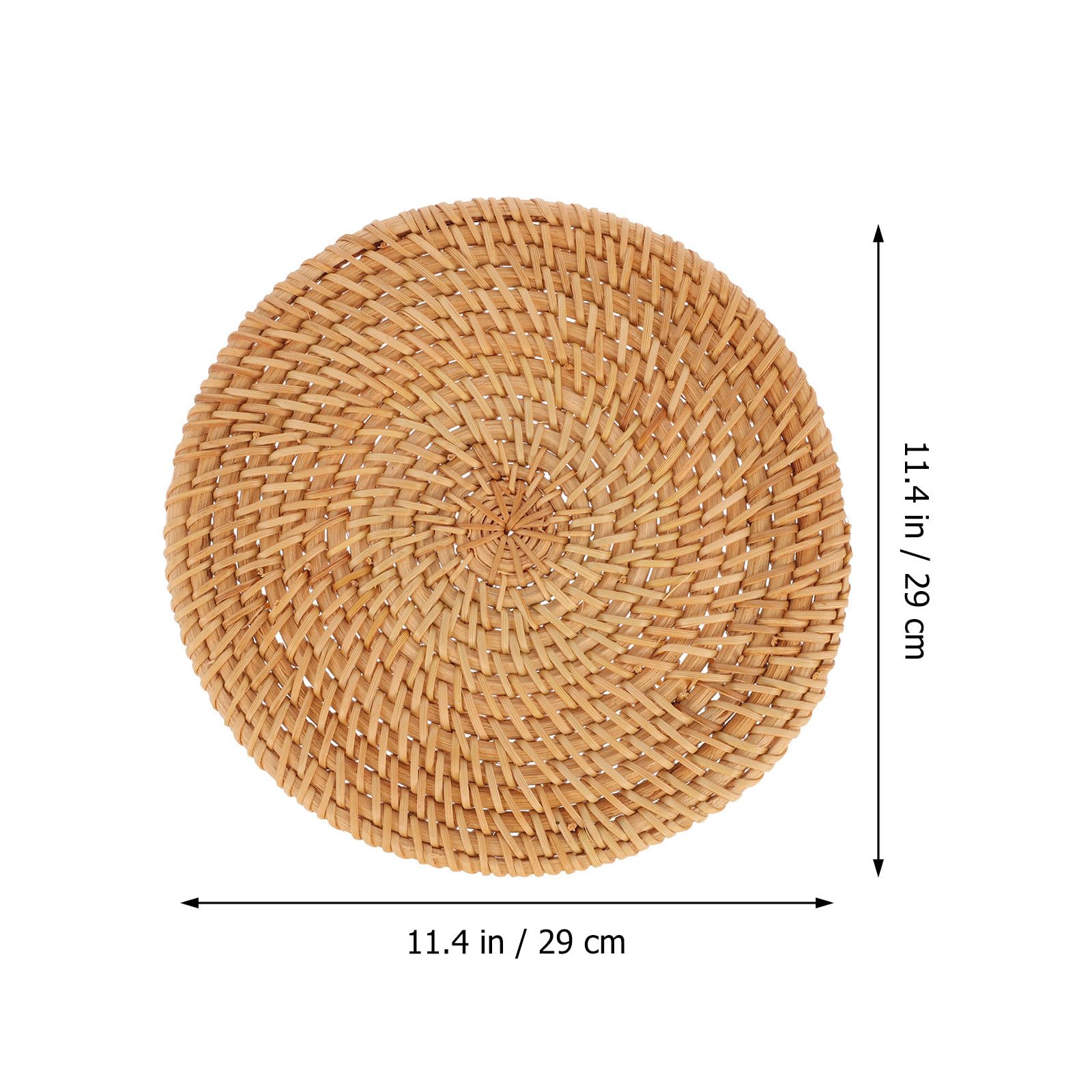 Tovaglietta Intrecciata in Rattan Marrone, Protezione Termica | 1 Pezzo, Peso Leggero, Resistenza ai Graffi, Uso su Tavolo da Pranzo e Tè