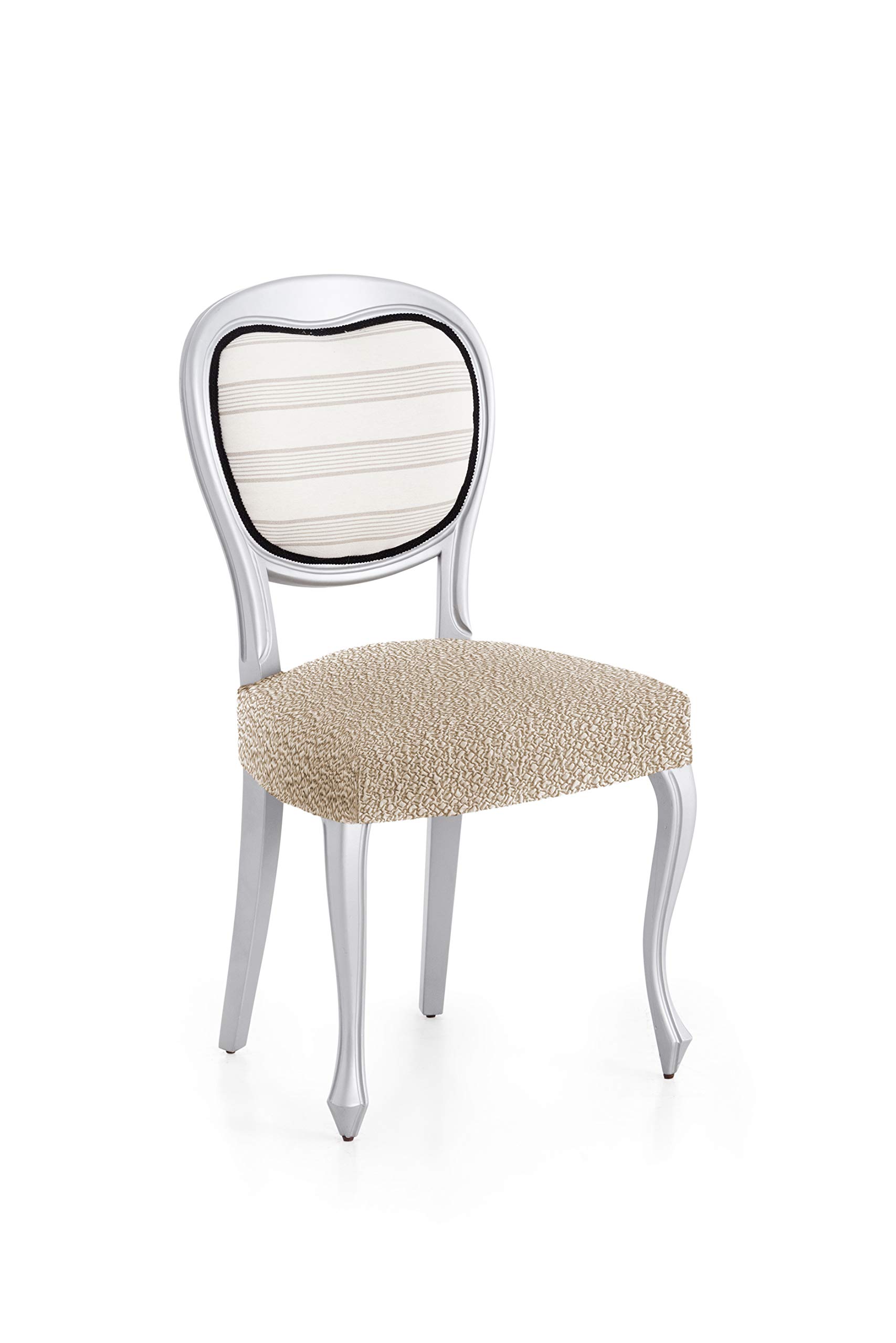 Housse de chaise super bielastique Eysa beige lot de 2 taille 45