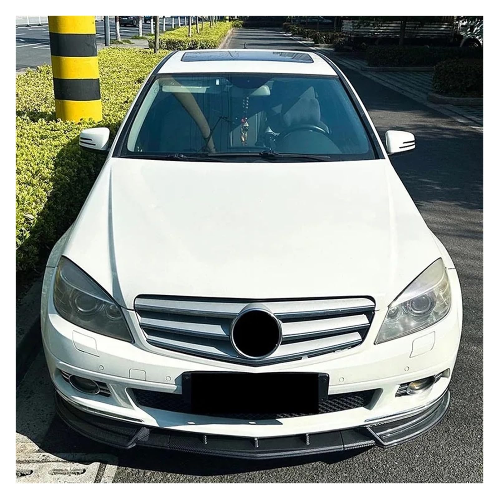 zestaw rozdzielaczy przedniego zderzaka Pasuje do Benz C klasa W204 07-10 przed liftingiem standardowy dyfuzor Splitter części samochodowe akcesoria ABS przedni spojler zderzaka