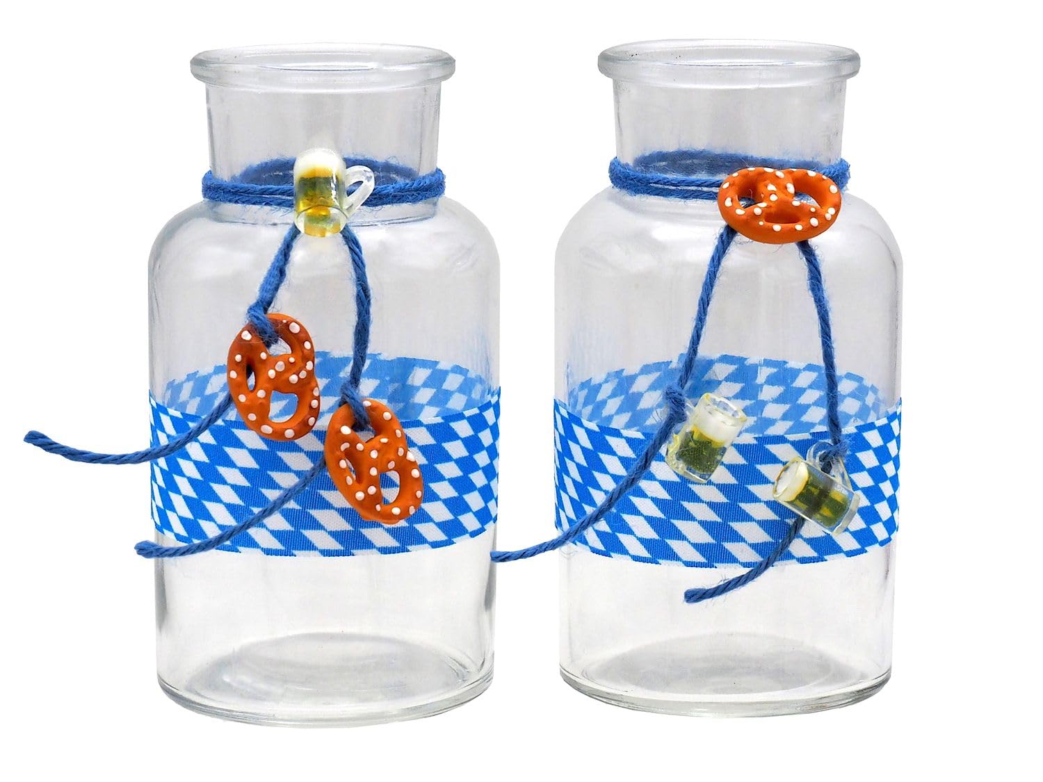 ZauberDeko Oktoberfest Tischdeko Brezel Bierkrug Bayrisch Blau Geburtstag Party Deko Mottoparty Set