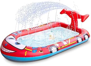 Splash Pad Splash Sprinkler Pool Outdoor Summer Water Play Toys Baby Wading Pool for Toddlers Kids Fire Truck Kiddie Pools