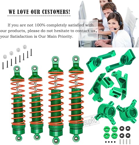 Miniatura 7 de Pieza de actualizaciones para 110 SlashRustlerStampedeHoss 4x4 VXL 4wd, amortiguador RC de gran diámetro completo y bloques de dirección de