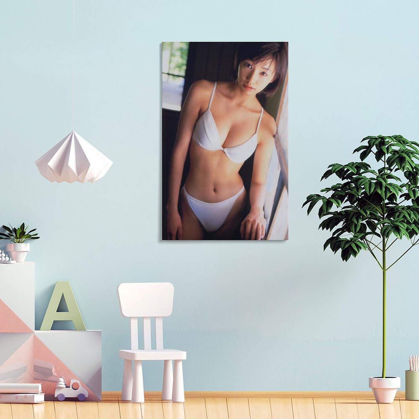 Amazon.co.jp: 眞鍋かをり写真ビキニ水着ポスター キャンバス ポスター