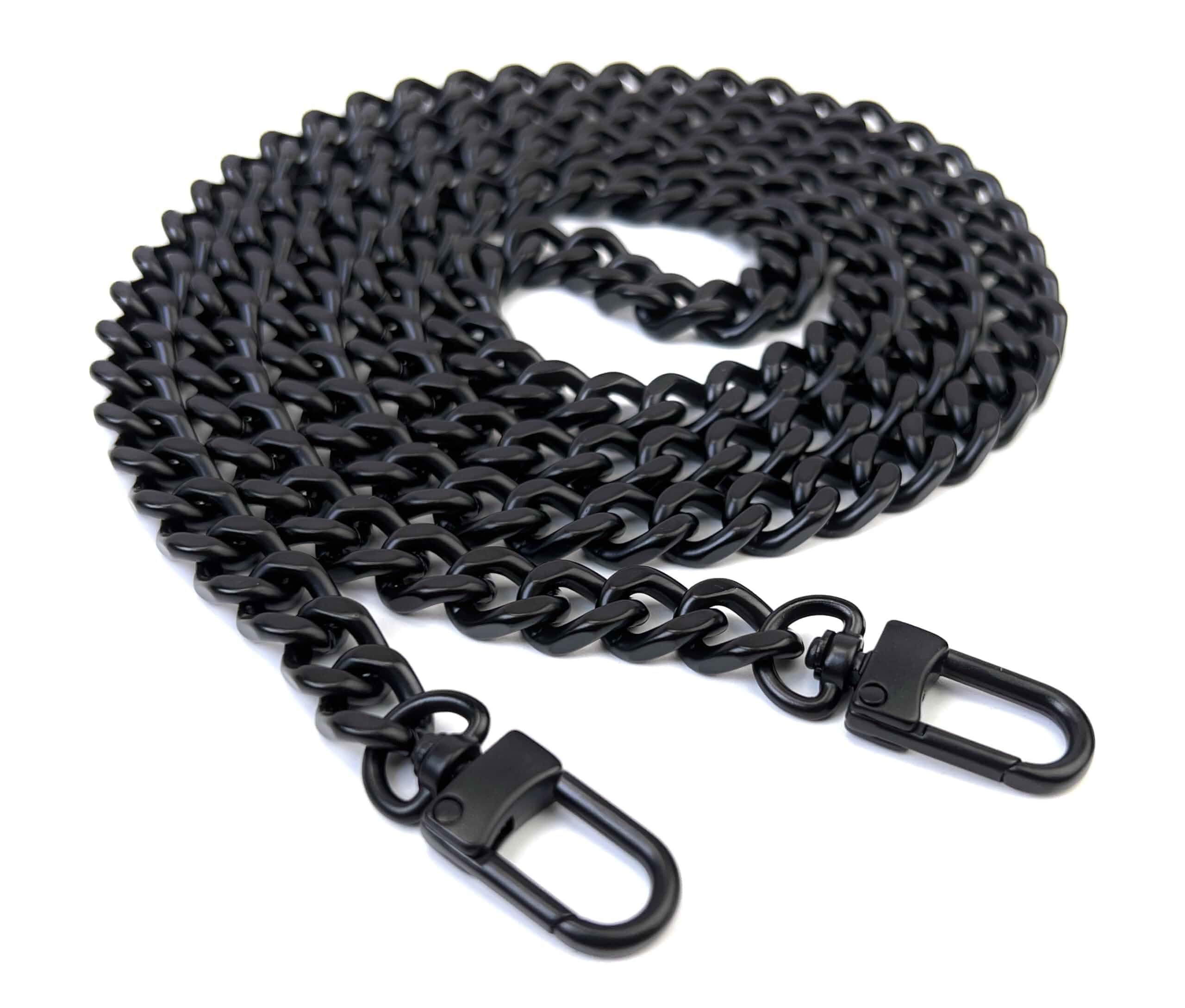 Heavyweight Metal Cuban Purse Chain Strap Premium Steel Durable Wear-Resistant Smooth Finish Easy Clip-On Installation Stylish For Bags, Charms & DIY Accessories