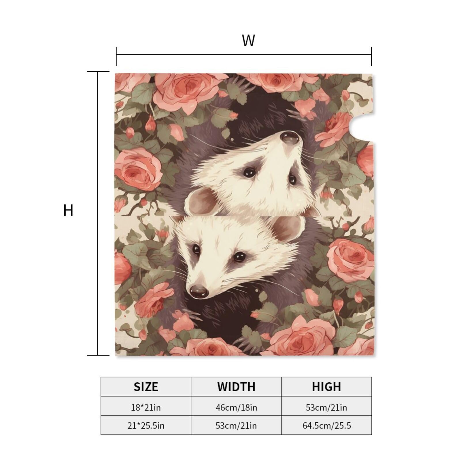 Mailbox Cover Magnetic Mailbox Wraps 21x18 in Opossum and Roses Post Letter Box Welcome Mail Wrap Outdoor Letter Box Cover Post Box Cover Decor for Yard Mail Box Covers Garden Outdoor Decor