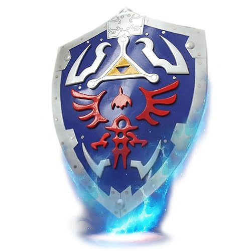 Swords and more Zelda Hylia-Schild aus Metall mit Heft & Griff, Geschenk für TLOZ-Fans und Sammler