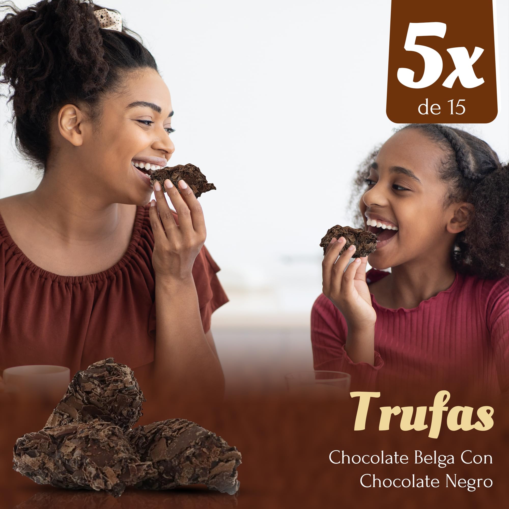 Caja de Chocolates para Regalar, 15 Trufas de Chocolate Belga con: Chocolate Blanco, Negro y con Leche, Rocas de Chocolate ideal Caja regalo Chocolate con Trufas Magicas, Chocolate box de CHAMBALL