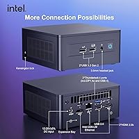 Vista 4 de Intel NUC 13 Pro, NUC13ANHi7 Home & Business Desktop Mini PC Barebone, procesador Core i7-1360P (12 núcleos y 5.0 GHz), gráficos Intel Iris Xe, 16