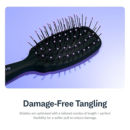 Miniatura 4 de Gimme Cepillo desenredante de viaje para cabello grueso con cerdas de nailon antiestáticas, resistentes al calor y flexibles, herramientas para el