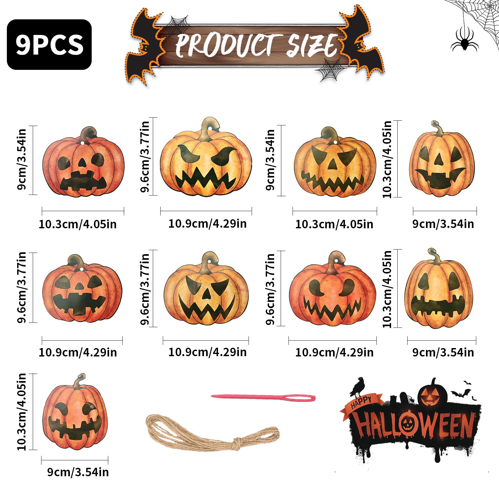 Lot De 9 Pailles En Papier Décoratives Halloween - Fantôme, Citrouille, Sorcière... Pour Cocktails Et Fêtes - 6