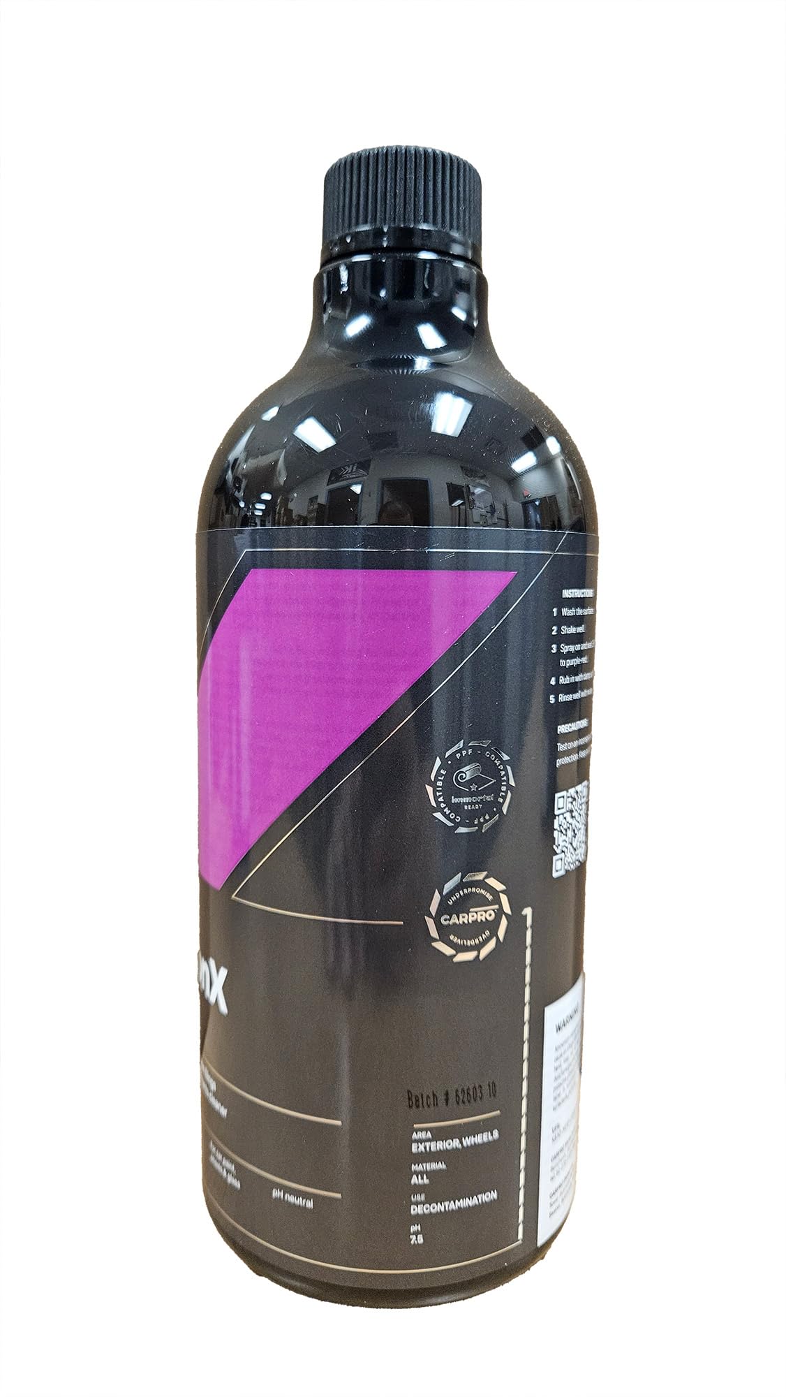 CarPro Iron X Spray nettoyant les roues, 1 L, élimine les contaminants liés, parfum de cerise