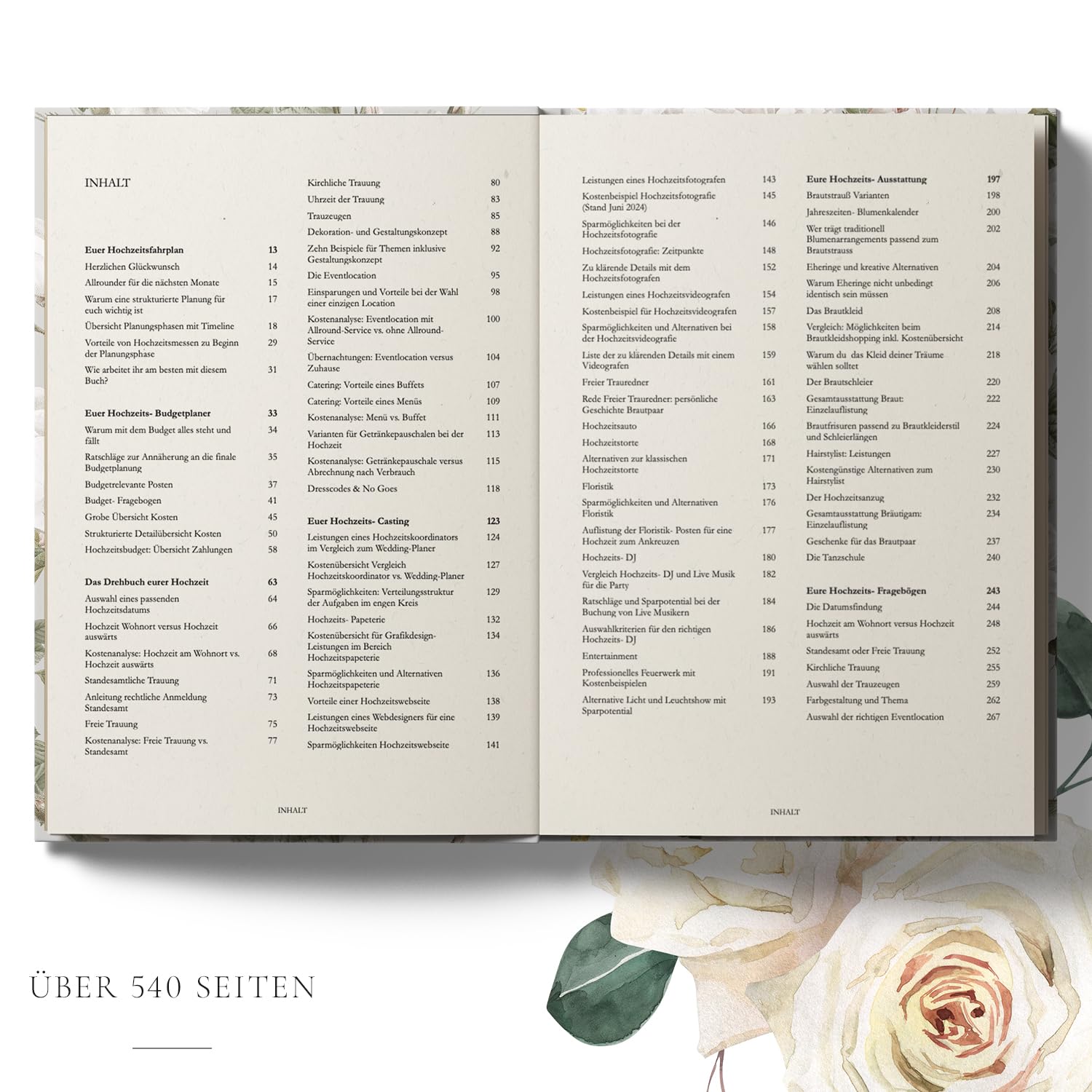 UNSER HOCHZEITSPLANER: Professionelles Arbeitsbuch mit ausführlichem Ratgeber, Memorykeeper auf 540 Seiten DIN A4 Hardcover - inklusive umfangreicher ... für eigene Kreativität (HOCHZEIT ESSENTIALS)