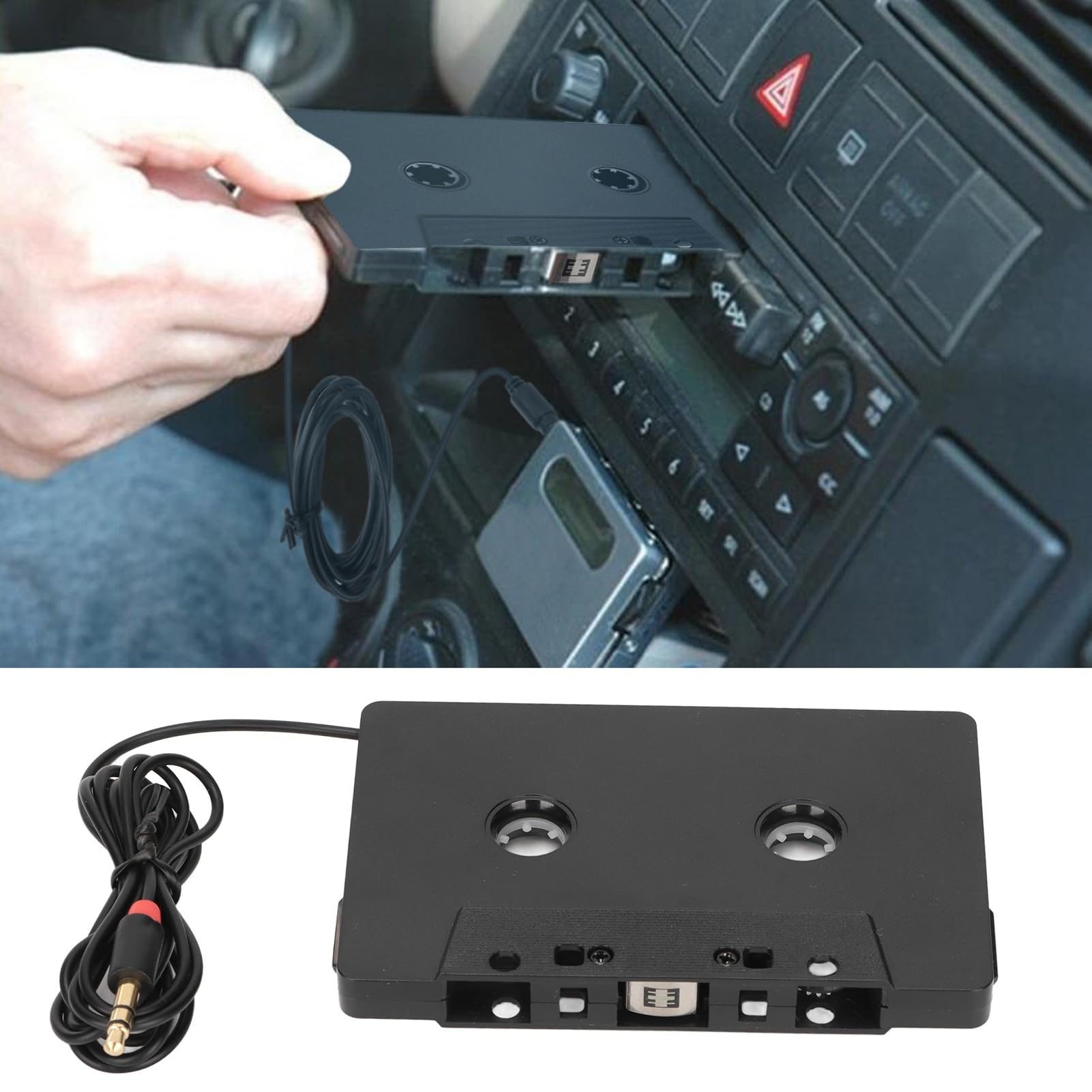 Adaptateur cassette stéréo vintage réaliste pour lecteurs 8 pistes avec boite d