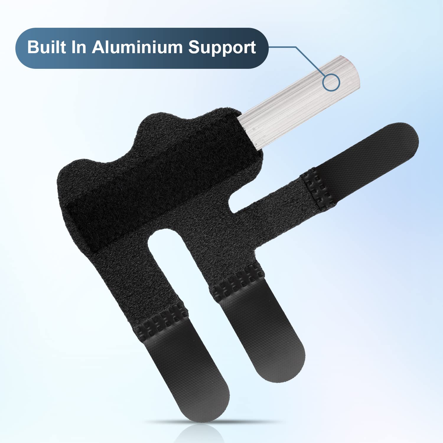 SAVITA 2pcs Attelles de Doigt, Attelles de Doigt de Déclenchement Attelle de Doigt pour la Protection des Doigts Cassés Soulagement de la Douleur Cassé (Noir, Tout compris)