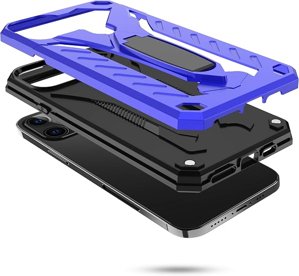 MILAN NICE Funda para iPhone 12 Pro MAX de Silicona y PC Antigolpes Carcasa Protectora Anti-arañazos y Antideslizante con Soporte Incoporado (Rojo)(6.7) - 4