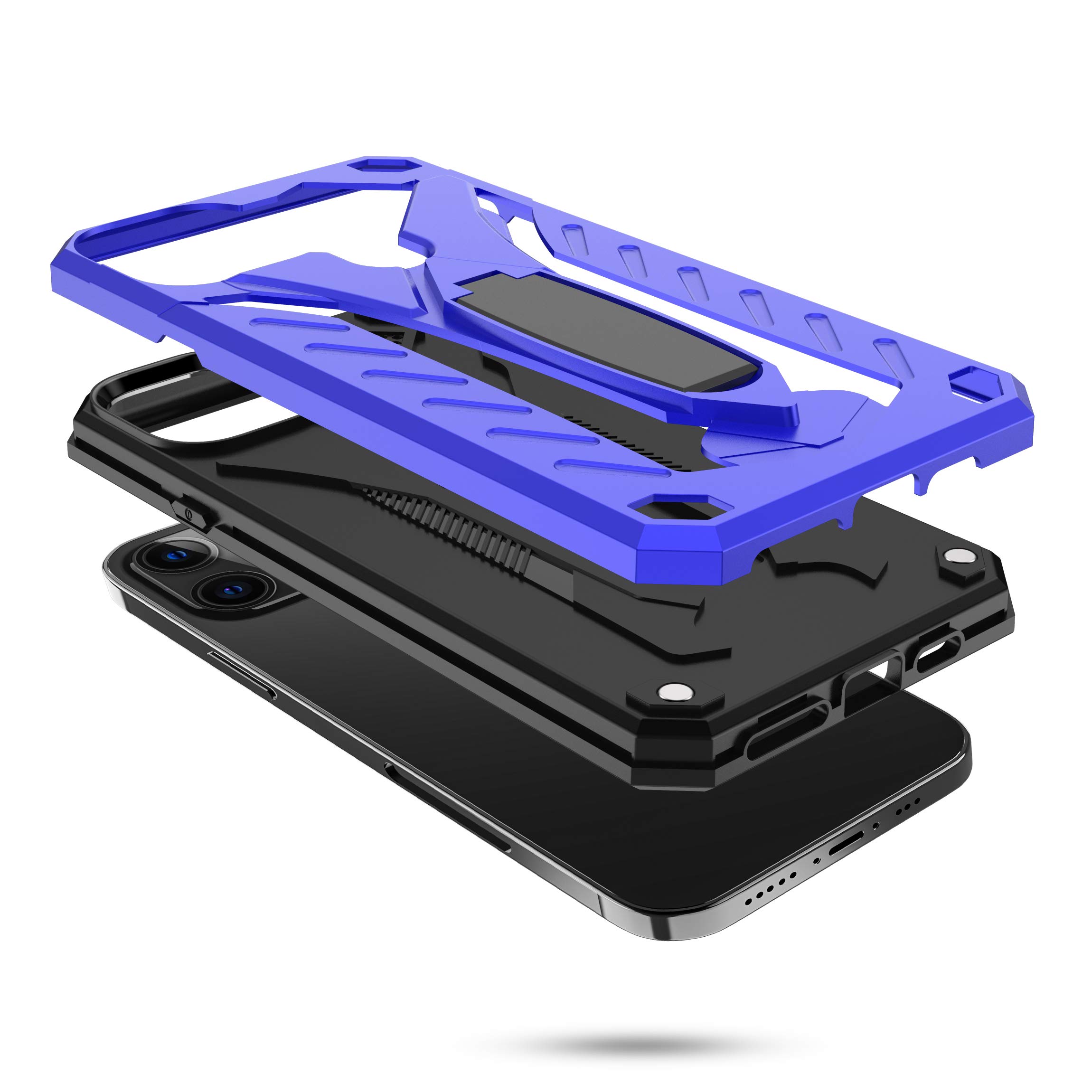 MILAN NICE Funda para iPhone 12 Pro MAX de Silicona y PC Antigolpes Carcasa Protectora Anti-arañazos y Antideslizante con Soporte Incoporado (Rojo)(6.7) — view 4