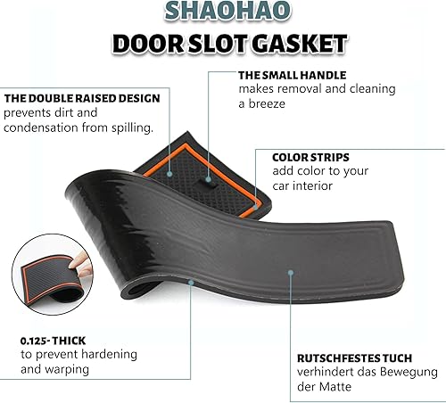 Miniatura 6 de SHAOHAO Alfombrillas con ranura para puerta Ford Maverick 2023 2024 2022 2023 2024 Maverick Accesorios Portavasos, Consola Pocket Liner Pads 2022