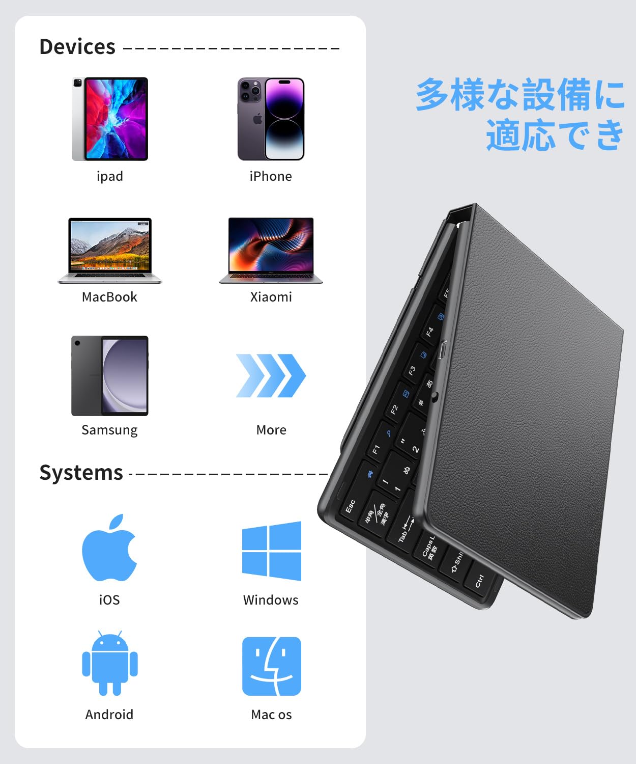 Amazon | 【2026革新版】Omikamo キーボード ワイヤレス 折りたたみ式