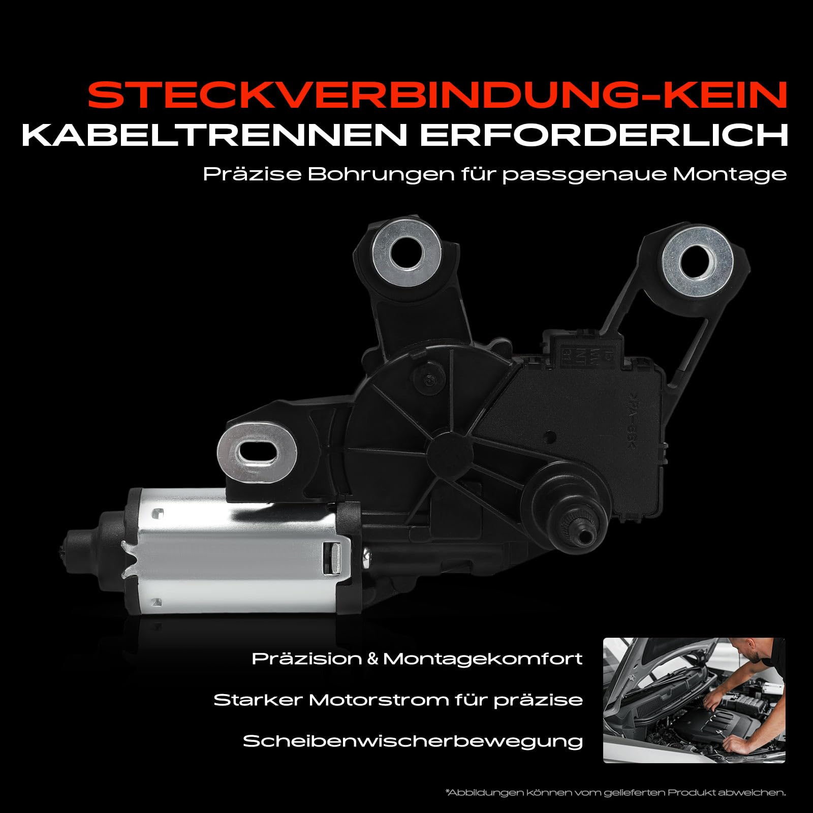 Frankberg Wischermotor Heckwischermotor 4-polig Hinten Kompatibel mit A4 Avant 8K5 A4 Avant 8K5 B8 A6 Allroad 4FH A6 Avant 4F5 A6 Avant 4F5 C6 Replace# 4F9955711A