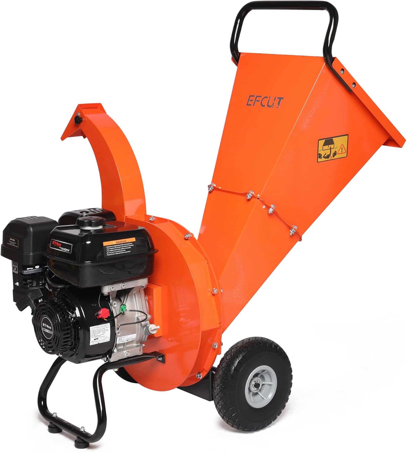 C40 Wood Chipper 4" inch Max Diameter Capacity 9 HP 274cc Gas Powered Engine Heavy Duty Shredder Mulcher