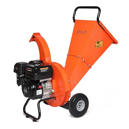 EFCUT C30 Mini Wood Chipper Shredder Mulcher Heavy Duty 7 HP 212cc Gas Powered Engine 3" Inch Max Wood Diameter Capacity Compact Design