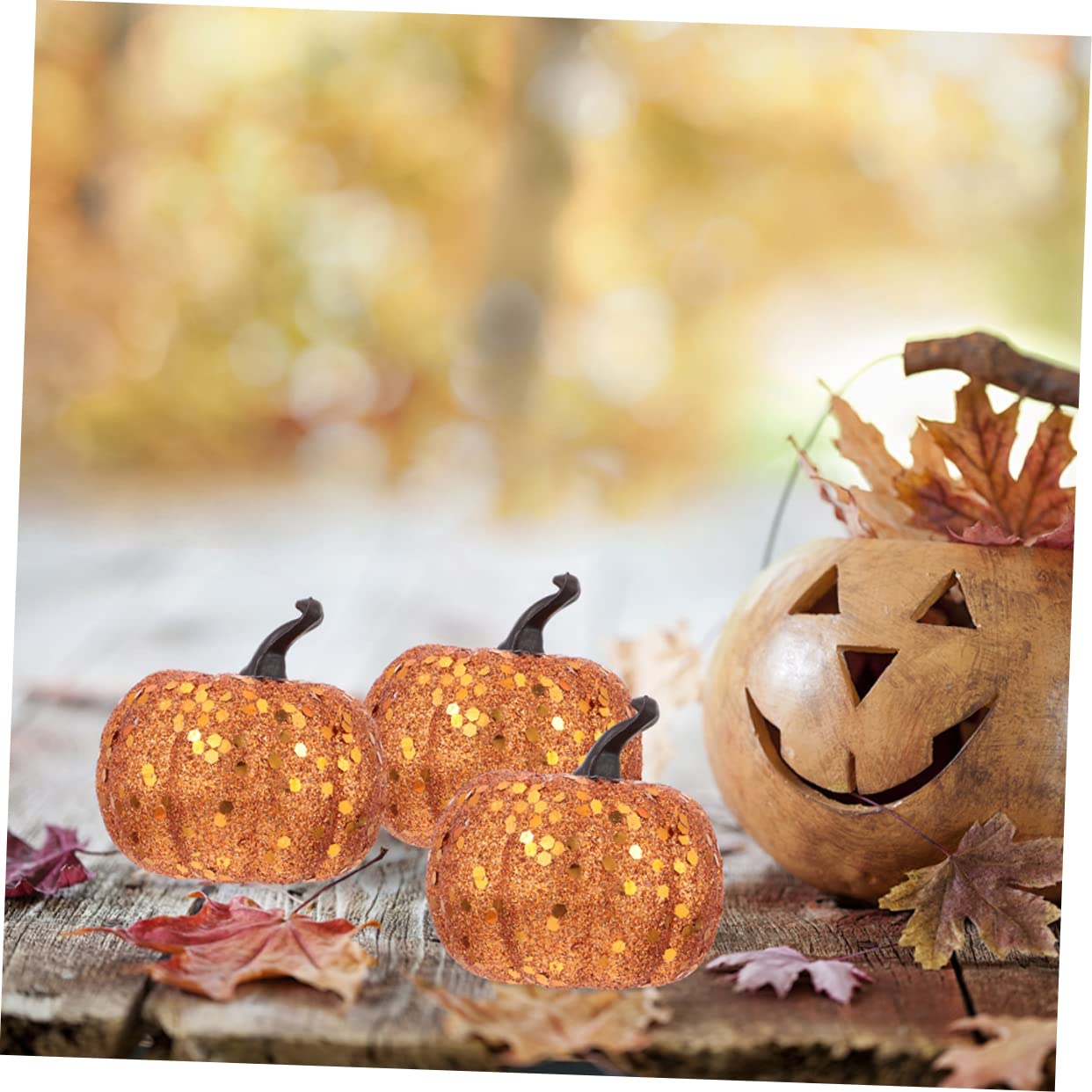 ABOOFAN 40stücke Teiliges Künstlicher Kürbis-Ornamente Für Halloween Und Erntedankfest Vielseitige Dekoration Für Tisch Körbe Und Feste