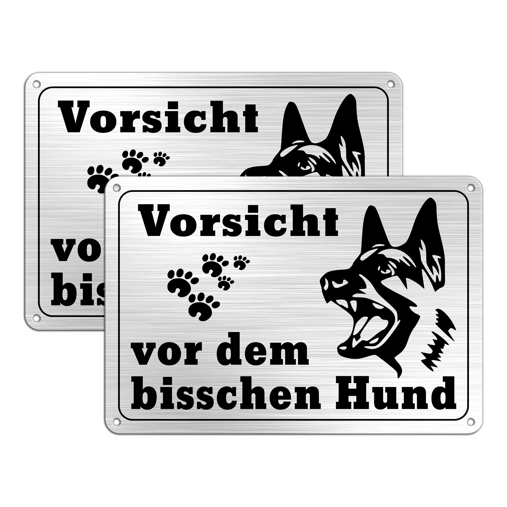 TAKULA 22 * 15CM Warnschilder - Vorsicht Bissiger Hund Schil