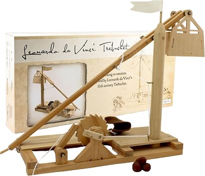 PATHFINDERS Leonardo da Vinci Trebuchet STEM Kit Build Your Own Medieval Siege Engine Educational Wooden Model for Teens & Adults, DIY Engineering Project, Science Experiment Gift