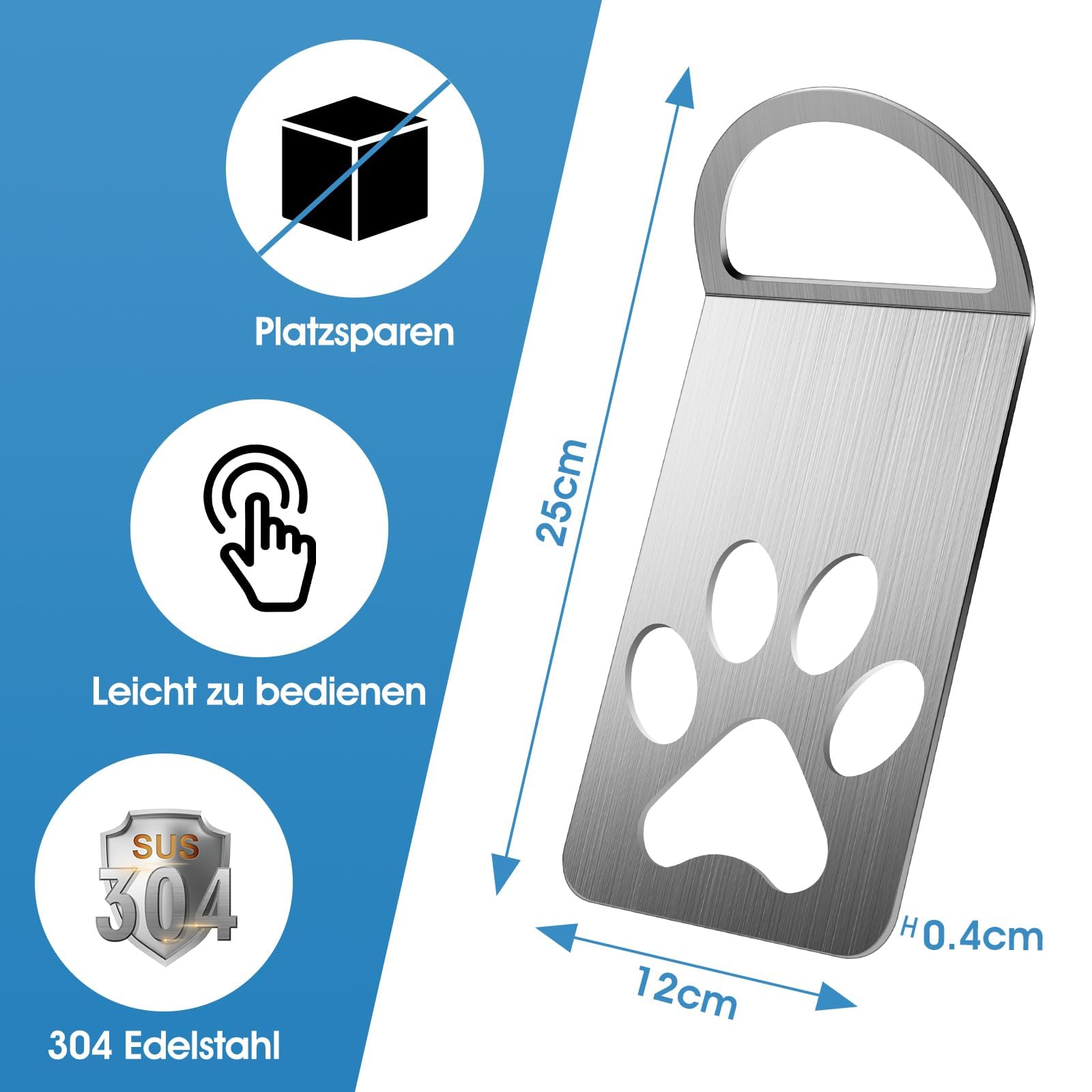 Anclaje de Suelo para Perros Espesar 0,4 cm 304 Acero Inoxidable Engrosamiento, Ancla para Perros Ideal para Salir con el Perro, Placa de Suelo Fácil de Usar