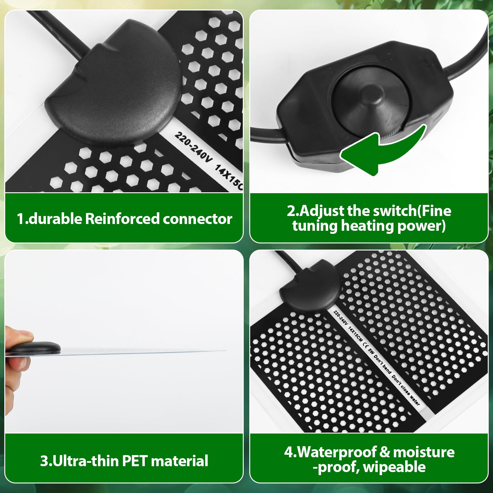 Trendecor 2 Pcs Heating Mat Reptile - Image 2
