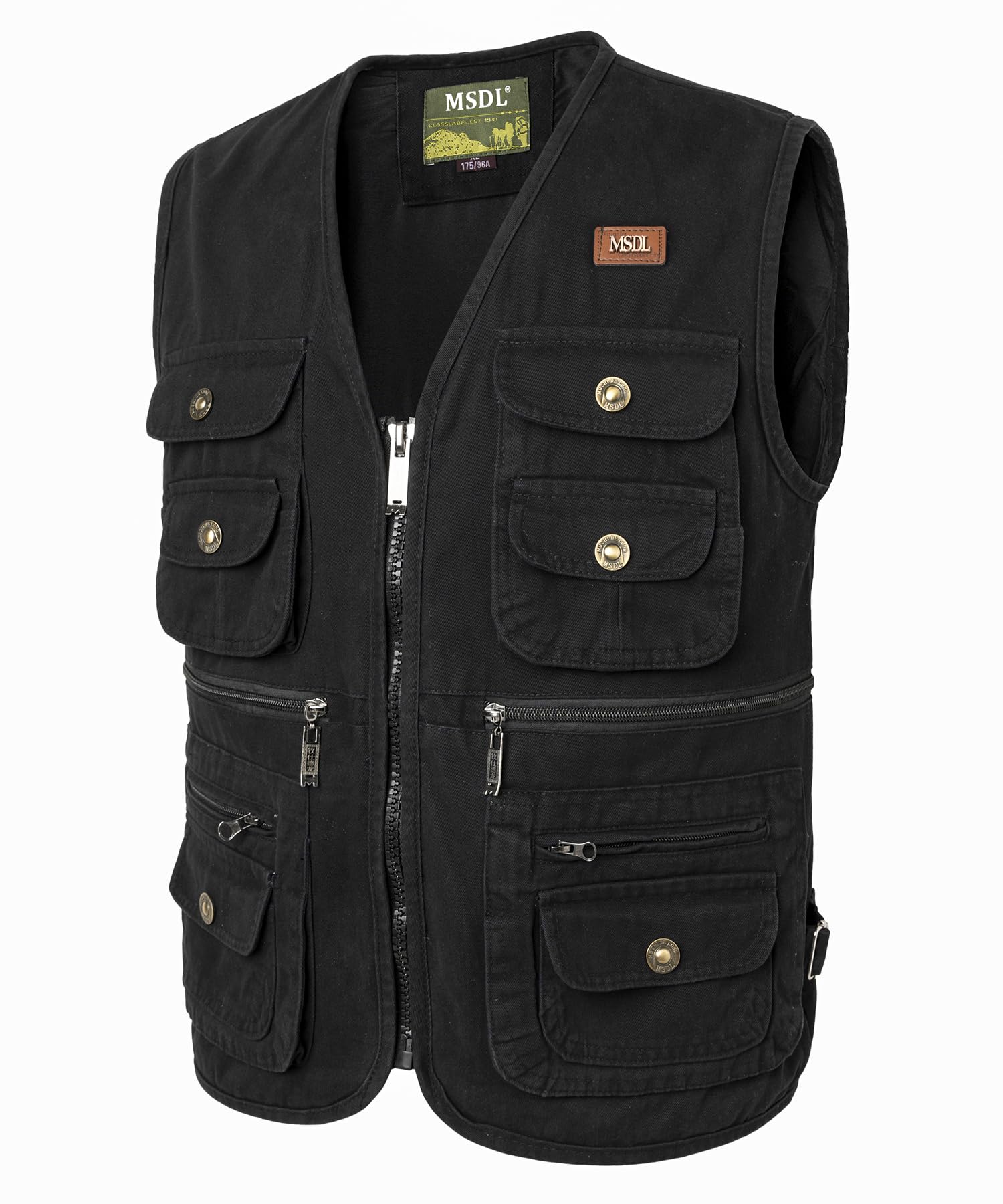Gilet da Pesca Uomo Giubbino da Lavoro Smanicato Gilet da Caccia Fotografia Giubbotti da Reporter Giacca Senza Maniche da Pesca con Zip