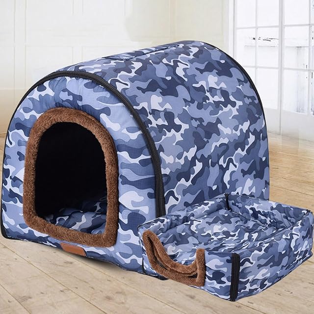 Caseta para perros extragrande 2 en 1, cama cálida para perro, cama grande de lujo, lavable XL/XXL