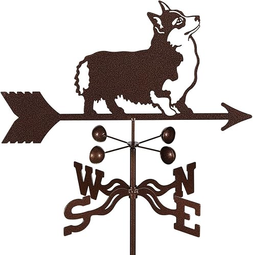 EZ Vane Corgi Weathervane - Soporte de cubierta de 21 pulgadas de ancho