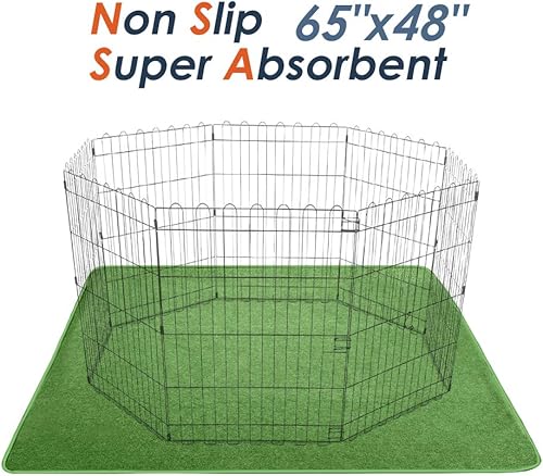 Miniatura 7 de Almohadillas lavables para orina de perros, entrenamiento de cachorros, parto y corralito, 65 x 45 pulgadas72 x 72 pulgadas, extragrandes,