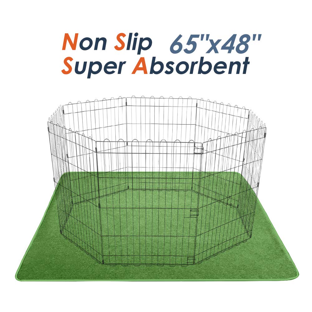 Almohadilla de Entrenamiento Lavable para Perros, Extra Grande, 165 cm x 121 cm, Reutilizable, Color Verde, para corralito y Alfombrilla de Parto