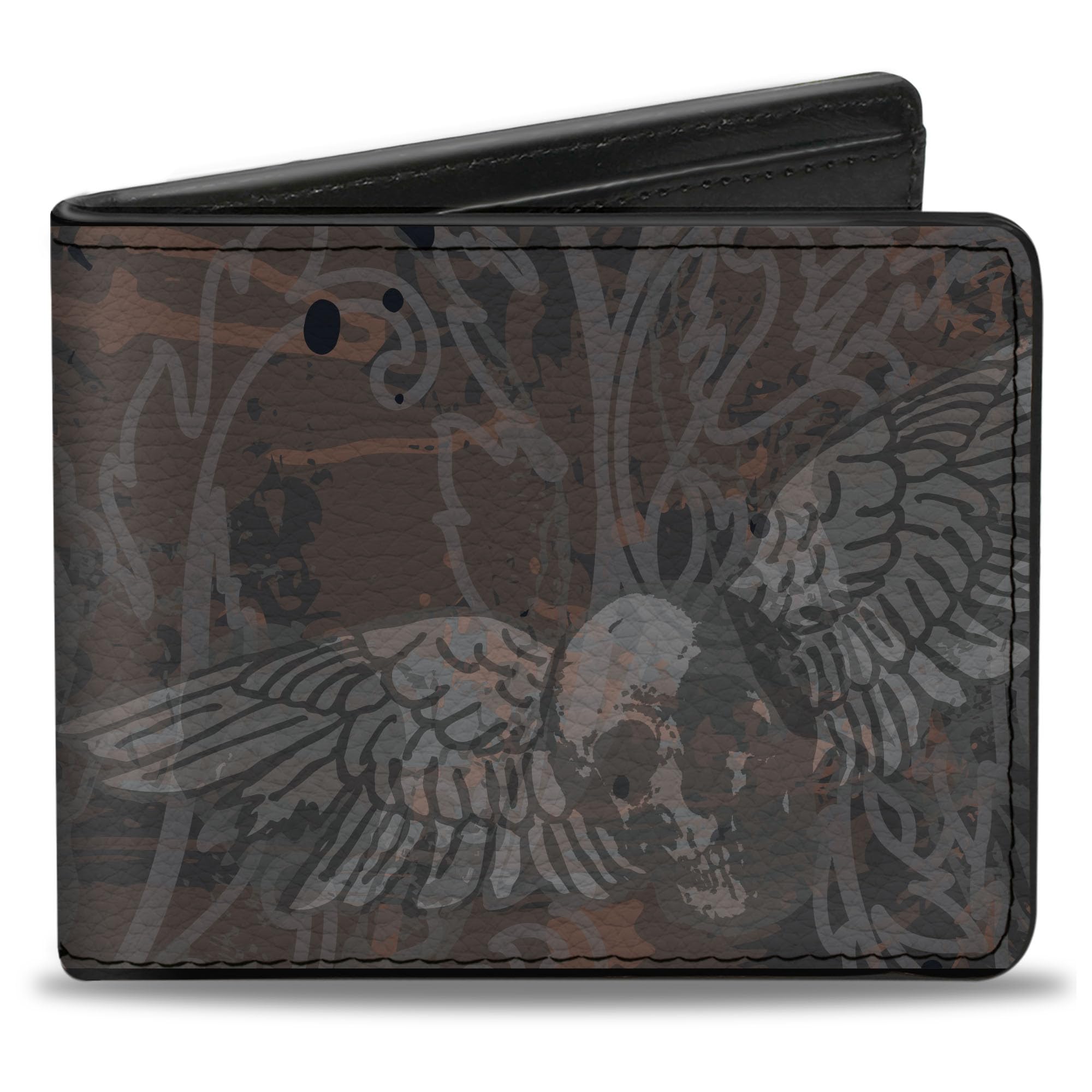 Buckle-Down Men's Wallet, Bifold, Gothic Pattern, Vegan Leather, Multi, 4.0