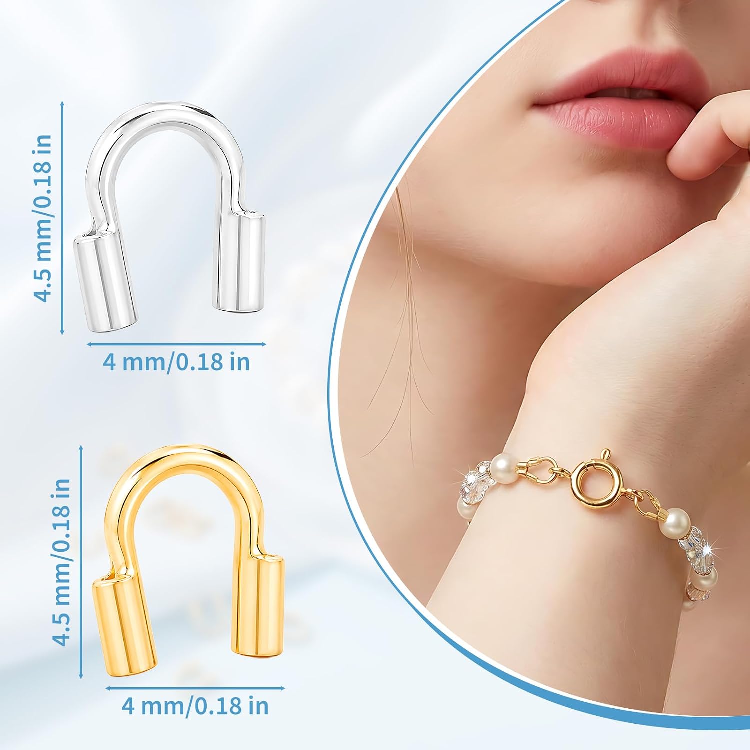 200Pcs Wire Guardian for Jewelry Making, Gold & Silver Thread Protector