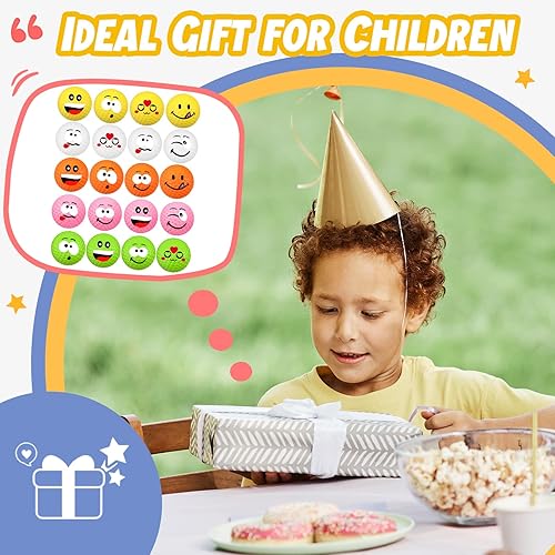 Miniatura 7 de Sumind 20 bolas de espuma para practicar golf, recuerdos de fiesta, sonrisa, alivio del estrés de 1.57 pulgadas, para la escuela, carnaval,