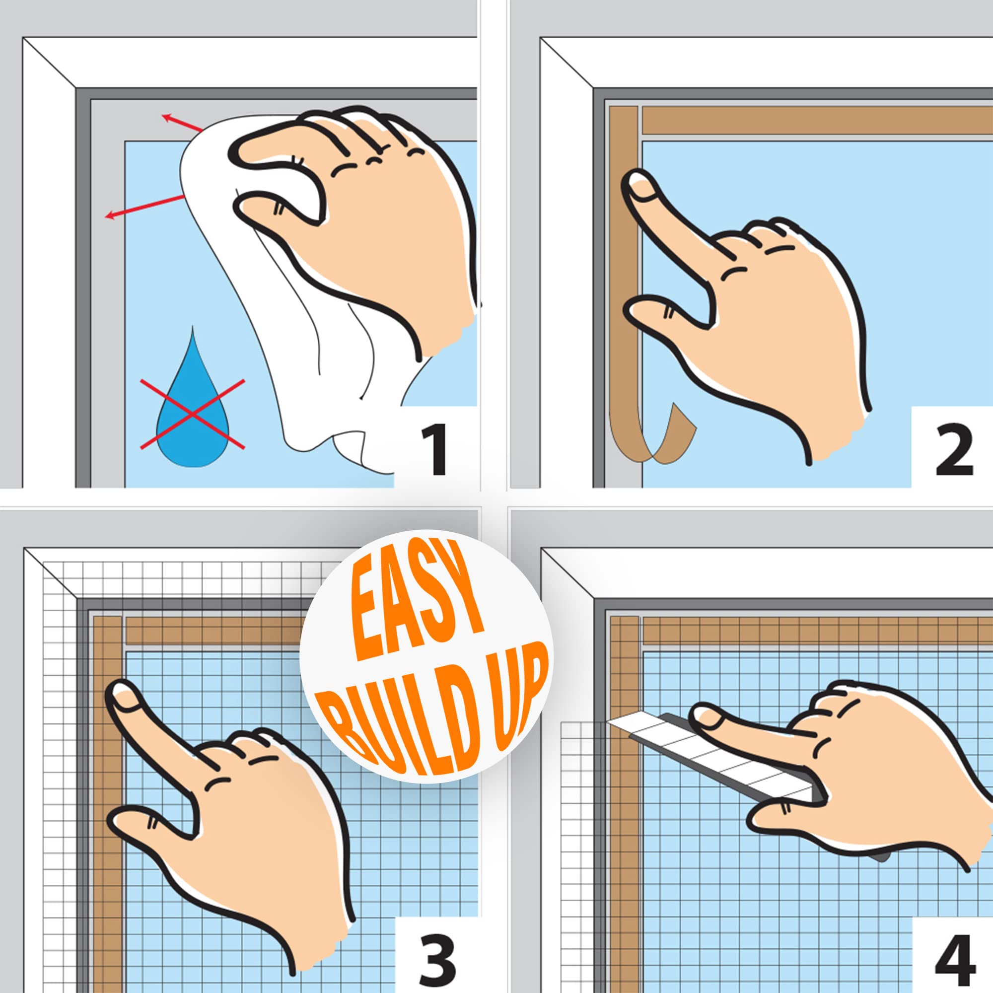 DIY Fliegengitter Selbstklebend – Mückenschutz Für Fenster, 130x150 Cm