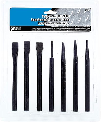 Miniatura 2 de Performance Tool 1937 Juego de 7 piezas de punzón y cincel, herramientas resistentes para tareas de precisión de metalurgia y carpintería