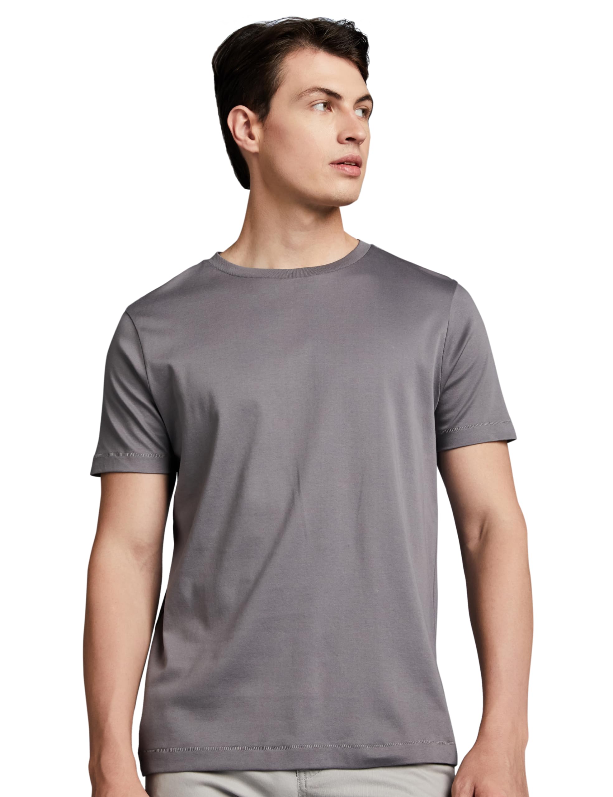 Men's Super Soft Round Neck Solid T-Shirt: Regular Fit
