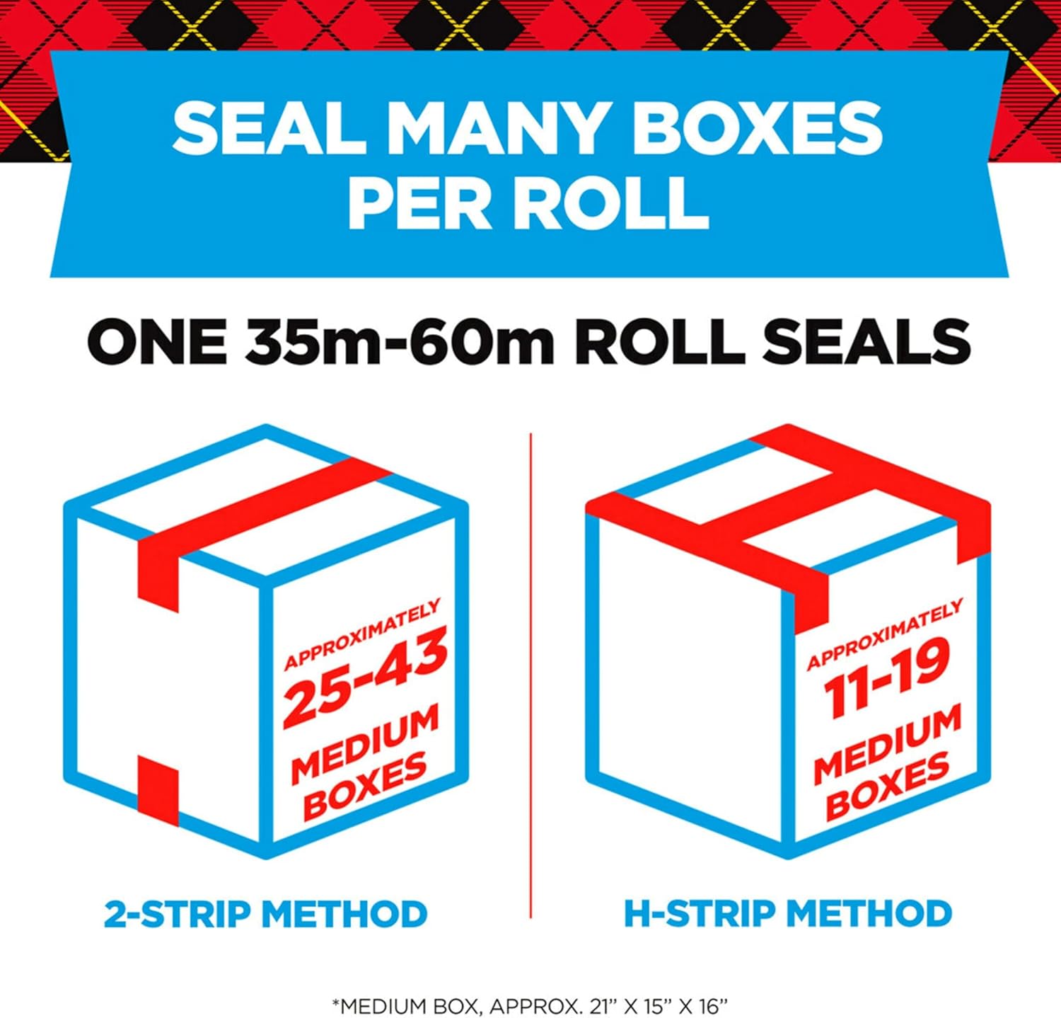 Scotch Heavy Duty Packing Tape, Clear | 1.88 in. x 54.6 yd. | For Shipping | 1 Roll, Pack of 12