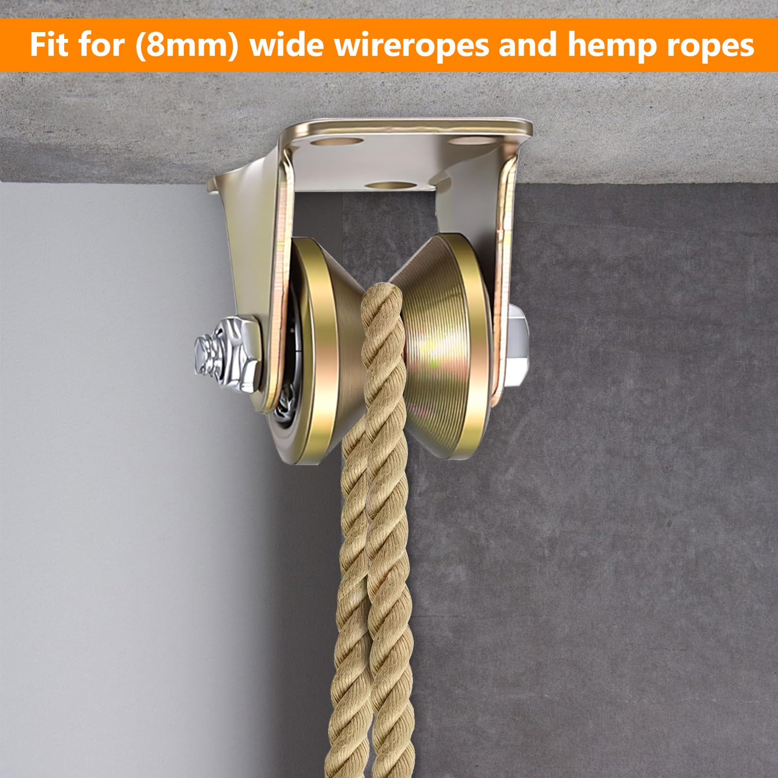 Poleas para cable de acero con ranura en V 6mm y rodamientos de bolas para cabrestante, puertas enrollables, polipastos