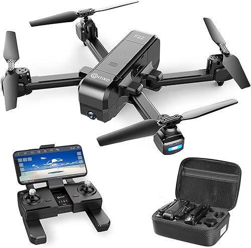 Contixo Dron GPS plegable F22 con cámara 4K, tiempo de vuelo de 18 minutos, sígueme, retorno automático, cuadricóptero RC de largo alcance con