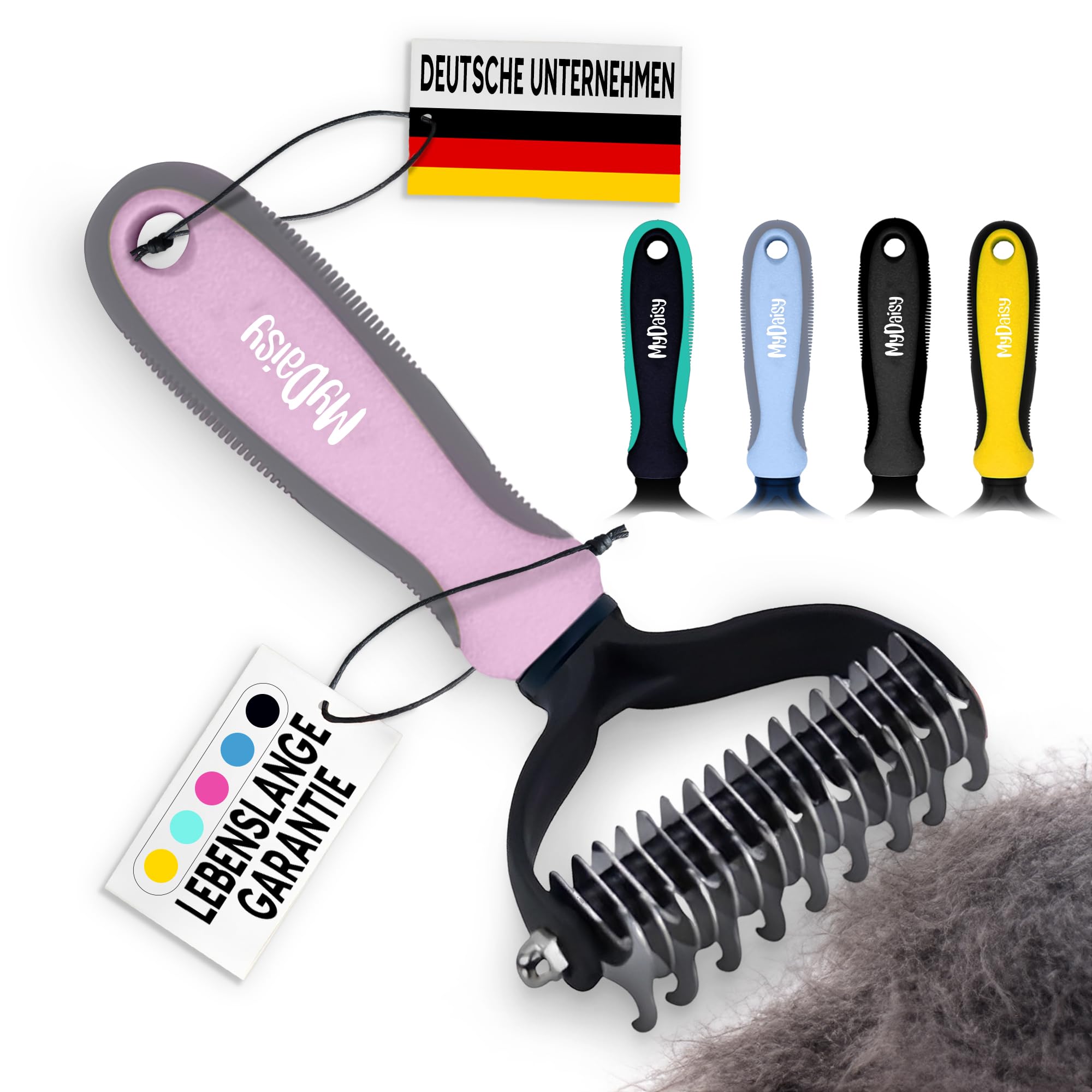 MYDAISY Dog Brush for Internal Long Haired Coat - Dogs with Undercoat Brush - Undercoat Brush Comb for Dogs Long Hair