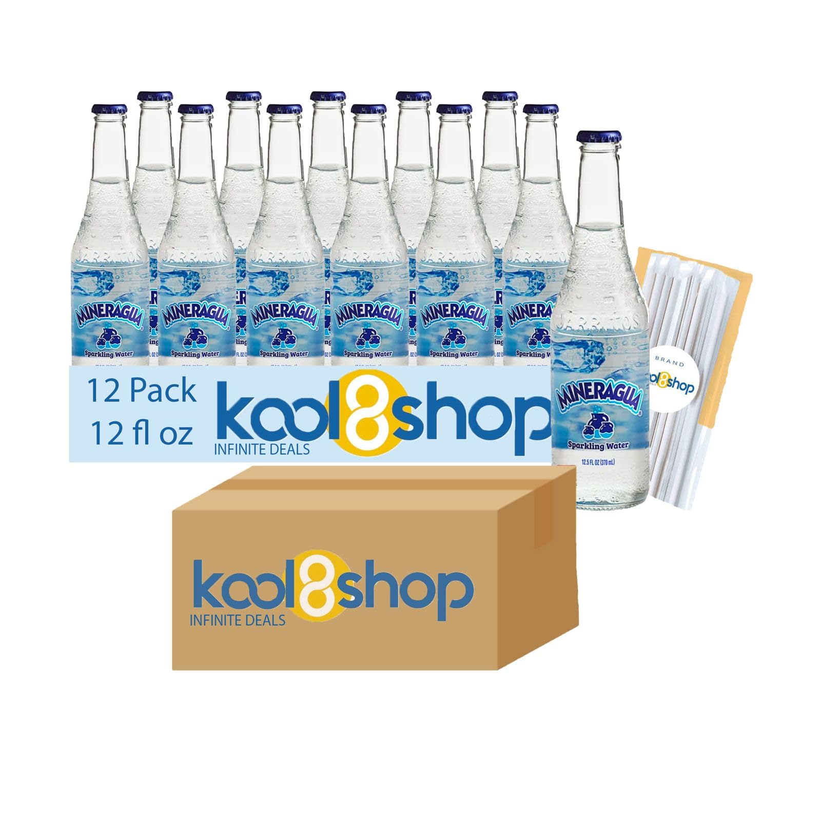 JarritosMineragua Mexican Soft Drink 12 fl oz Glass Bottles 12 Pack